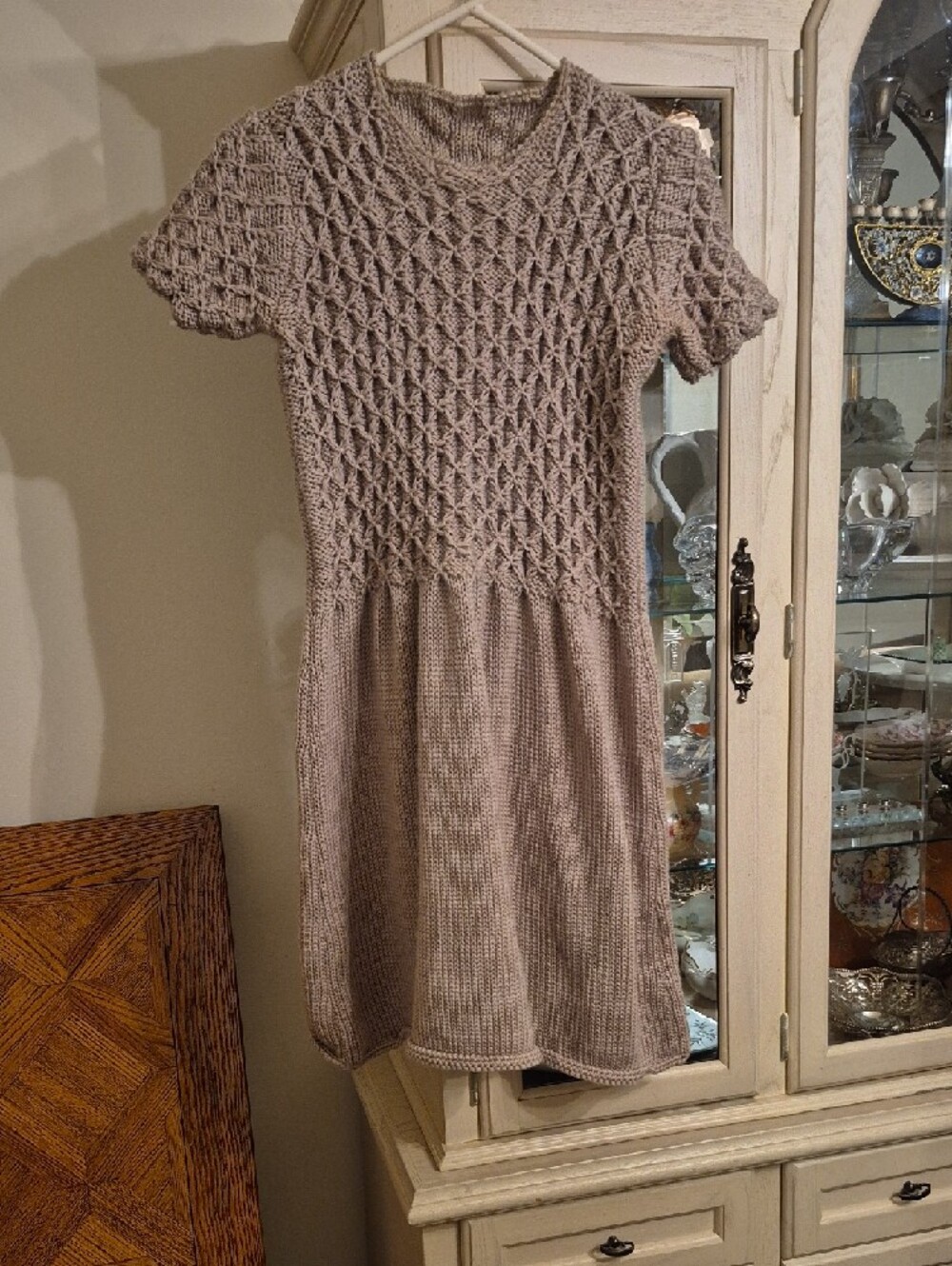 Alberta Ferretti Taupe Knit Mini Dress